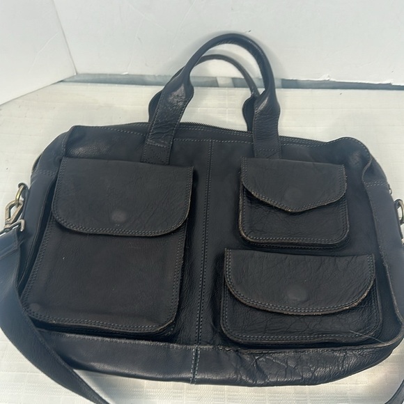 CARBON2COBALT BLACK Carbon 2 Cobalt Leather Messenger Crossbody Bag - Picture 9 of 9